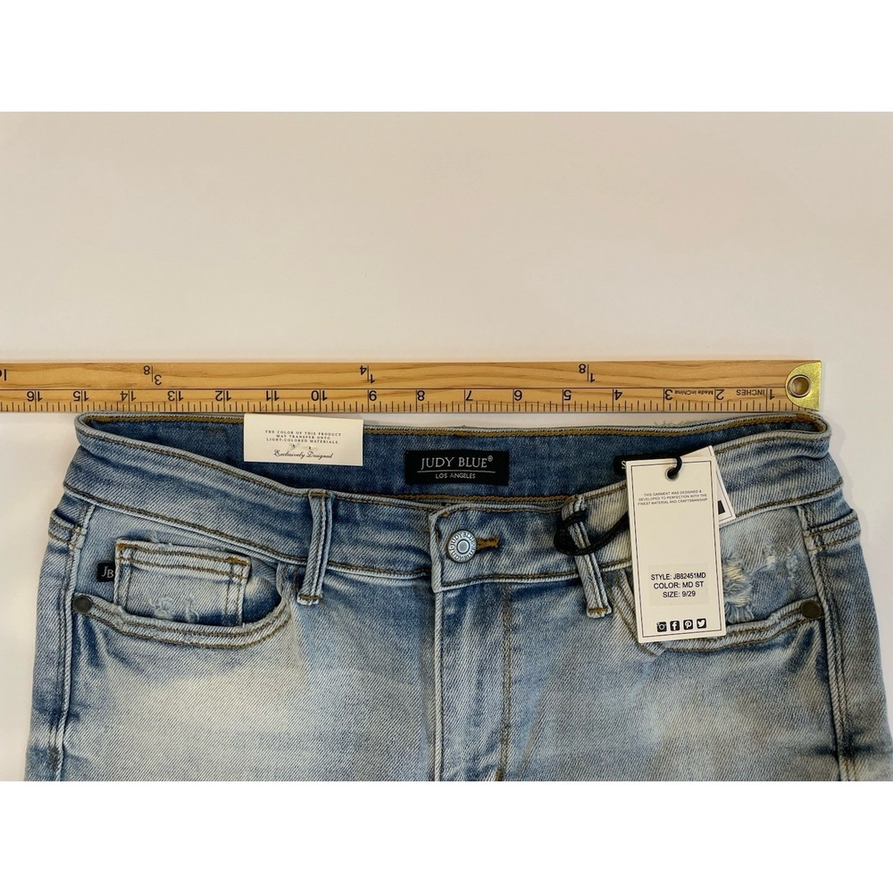 NEW Judy Blue Straight Fit Jeans Womens 9/29 Blue Stretch Mid Rise J882451MD - Picture 7 of 9
